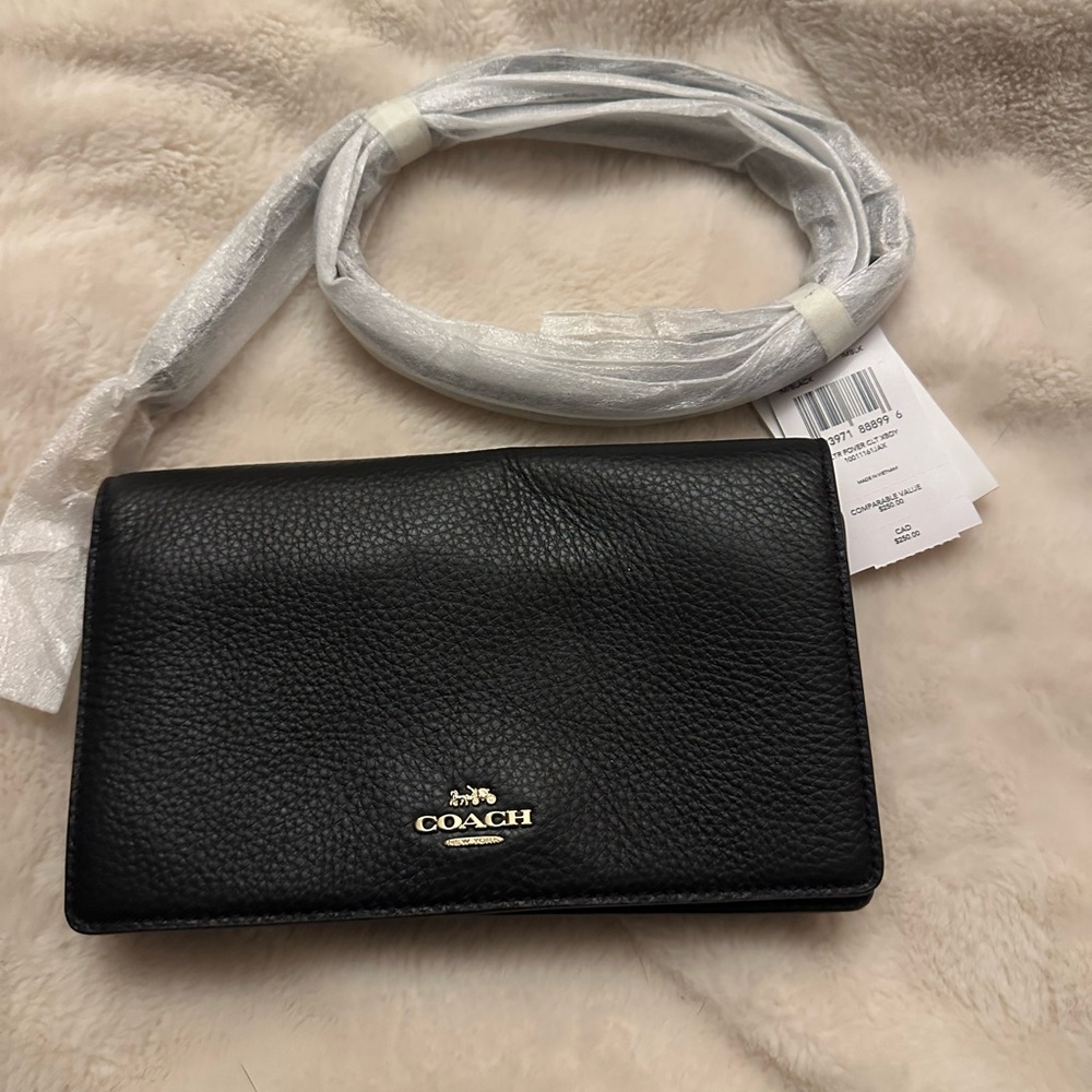Coach Black Leather Clutch